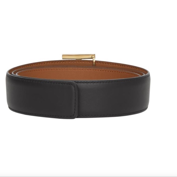 Burberry Black/Brown with Tag  Logo Buckle Reversible Leather Belt - Picture 12 of 13